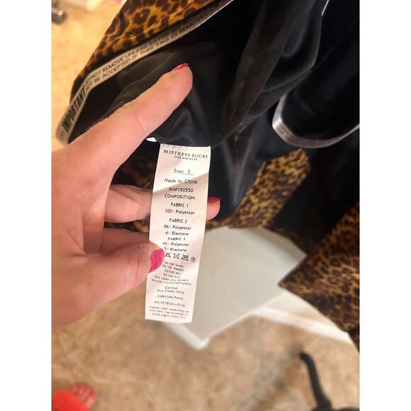 Mistress Rocks Faith velvet leopard print blazer long sleeves size S - $97 NEW - Picture 8 of 10